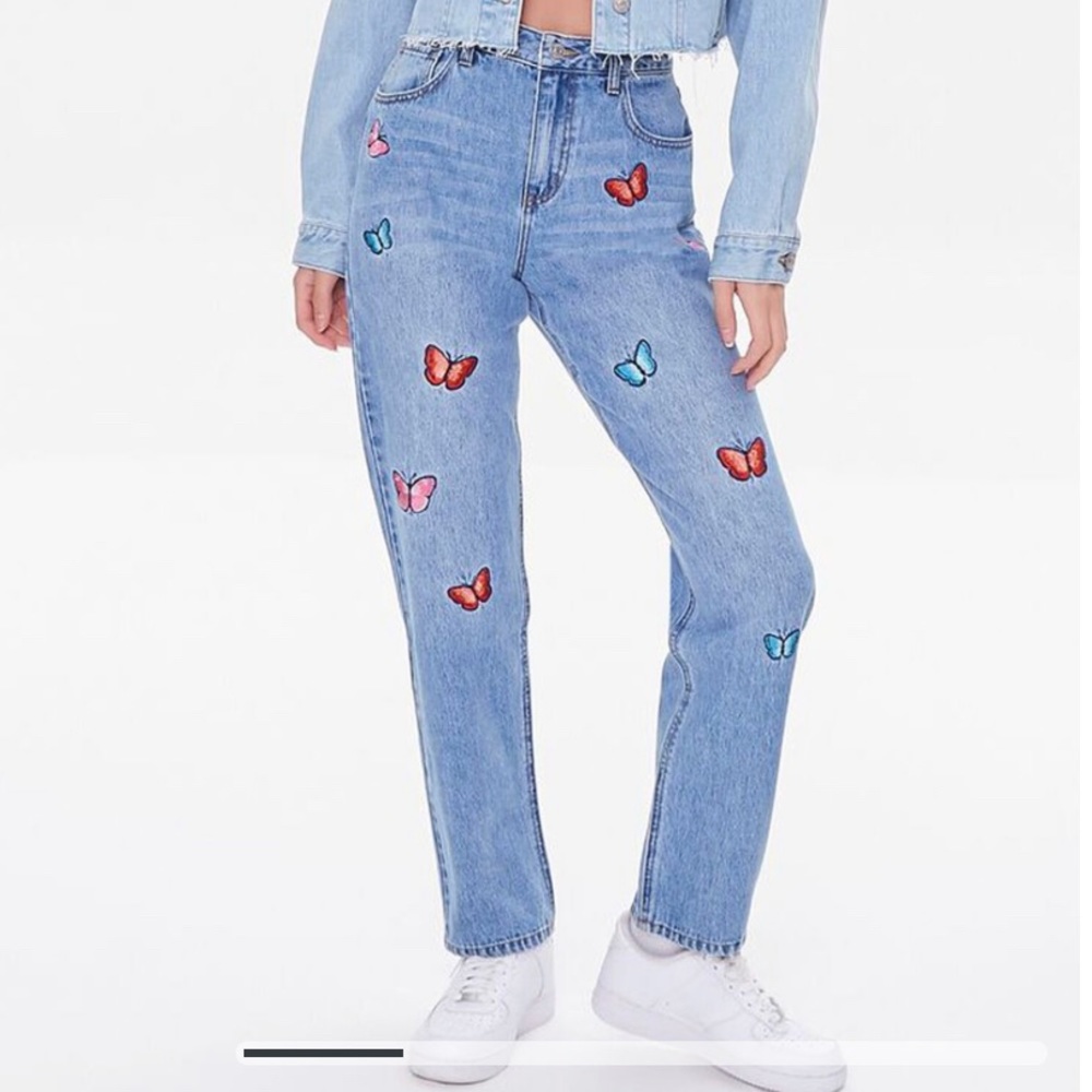 NWT Size 12 Butterfly Jeans from Forever 21